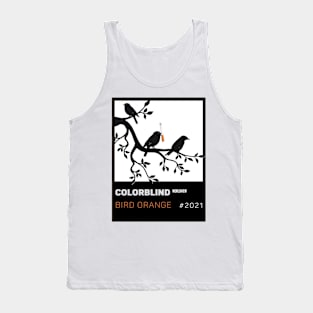 BIRD ORANGE - black card by COLORBLIND WorldView Tank Top